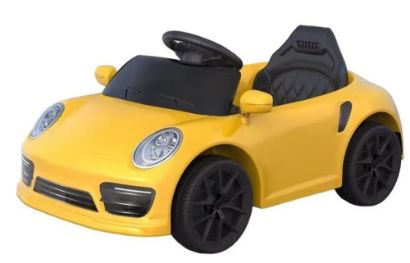 صورة سيارة اطفال كهربائية بريموت تحكم عن بعد - اصفر